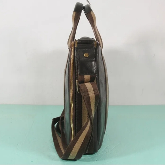 SOLD MCM 2way Leather Document Notebook Cross Shoulder Bag + Dust Bag. - Picture 5 of 10